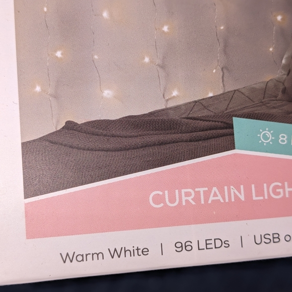 LED Curtain String COOL White Light  - Picture 7 of 16